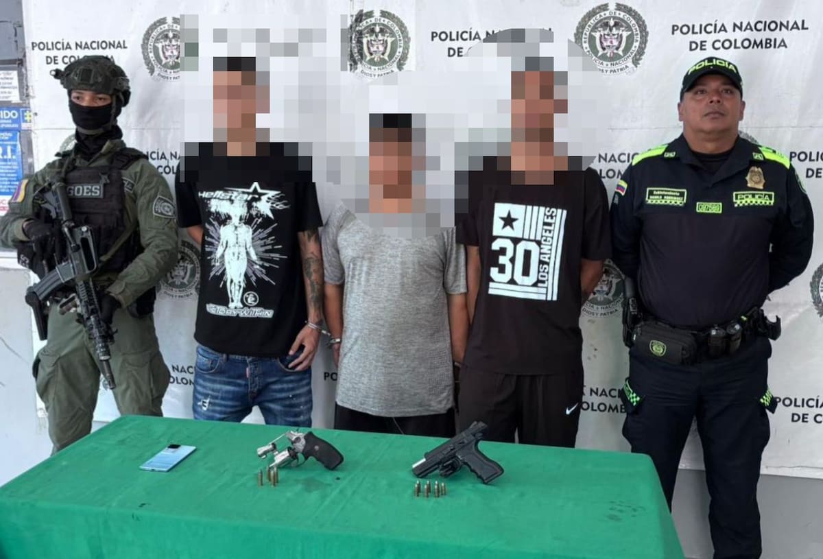 Entre los detenidos figuran presuntos sicarios vinculados a varios homicidios registrados en distintos sectores de Barranquilla. //FOTO: POLICÍA NACIONAL.