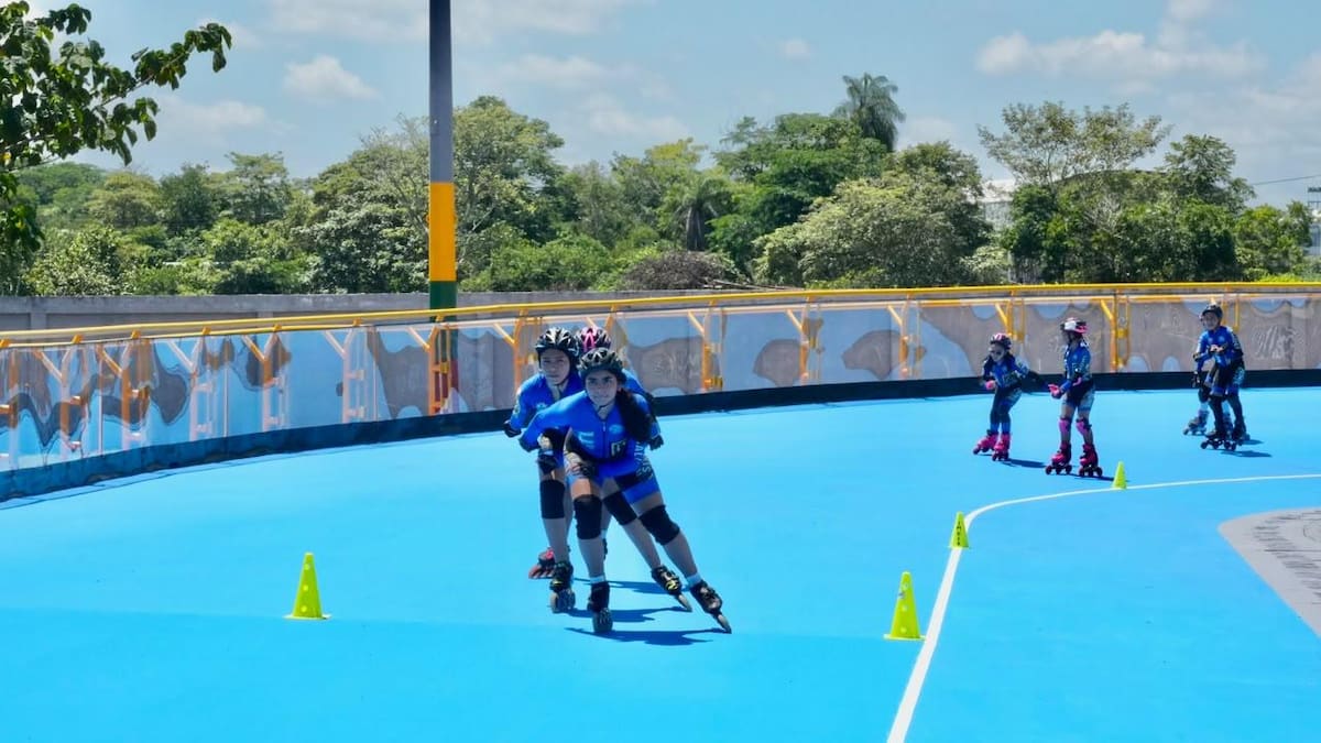 La nueva pista de patinaje beneficiará a más de 200 patinadores en Simití. // Foto: Cortesía - Gobernación de Bolívar.