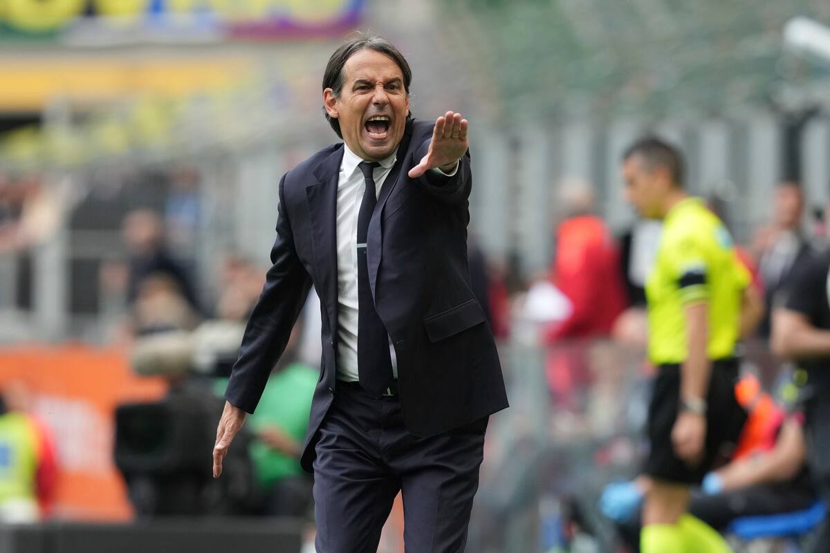 Simone Inzaghi, entrenador del Inter. //AP
