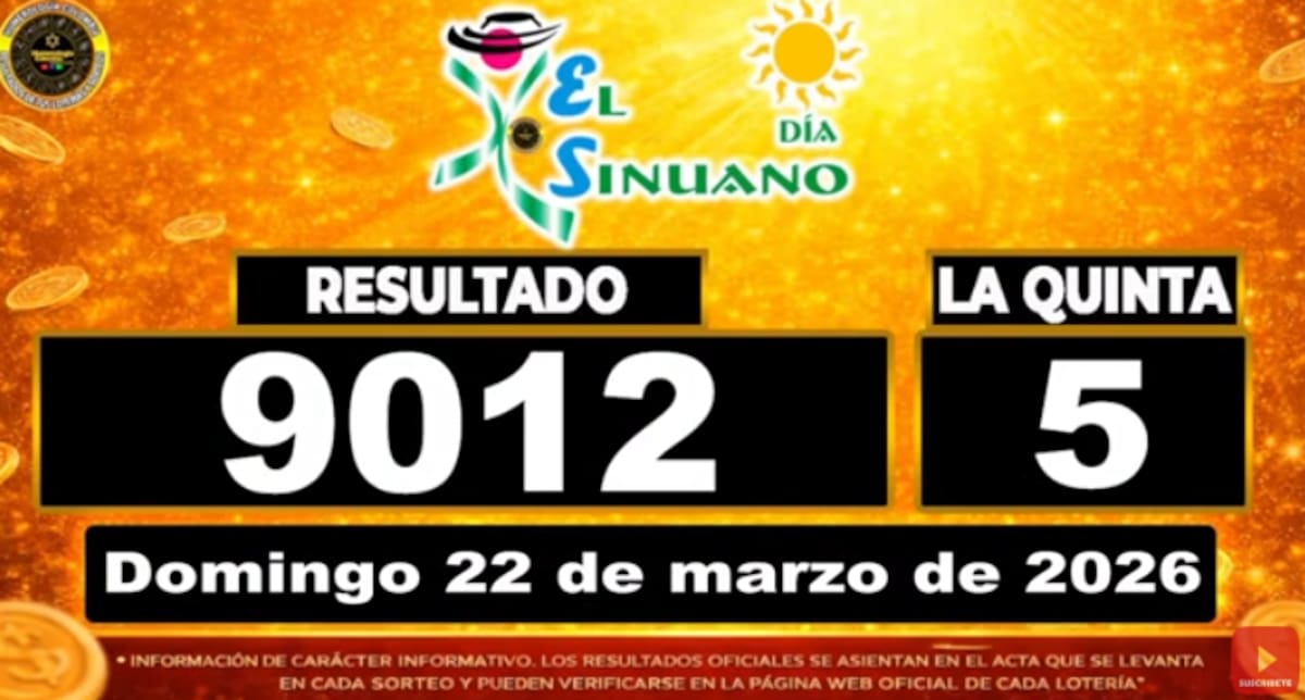 Sinuano Día 22 de marzo de 2026. // Foto: captura de pantalla