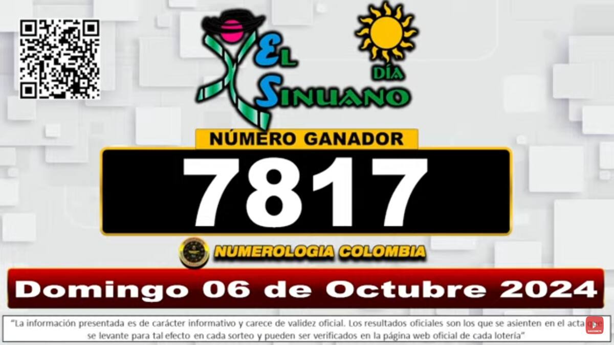 Sinuano Día domingo octubre 6. //Cortesía
