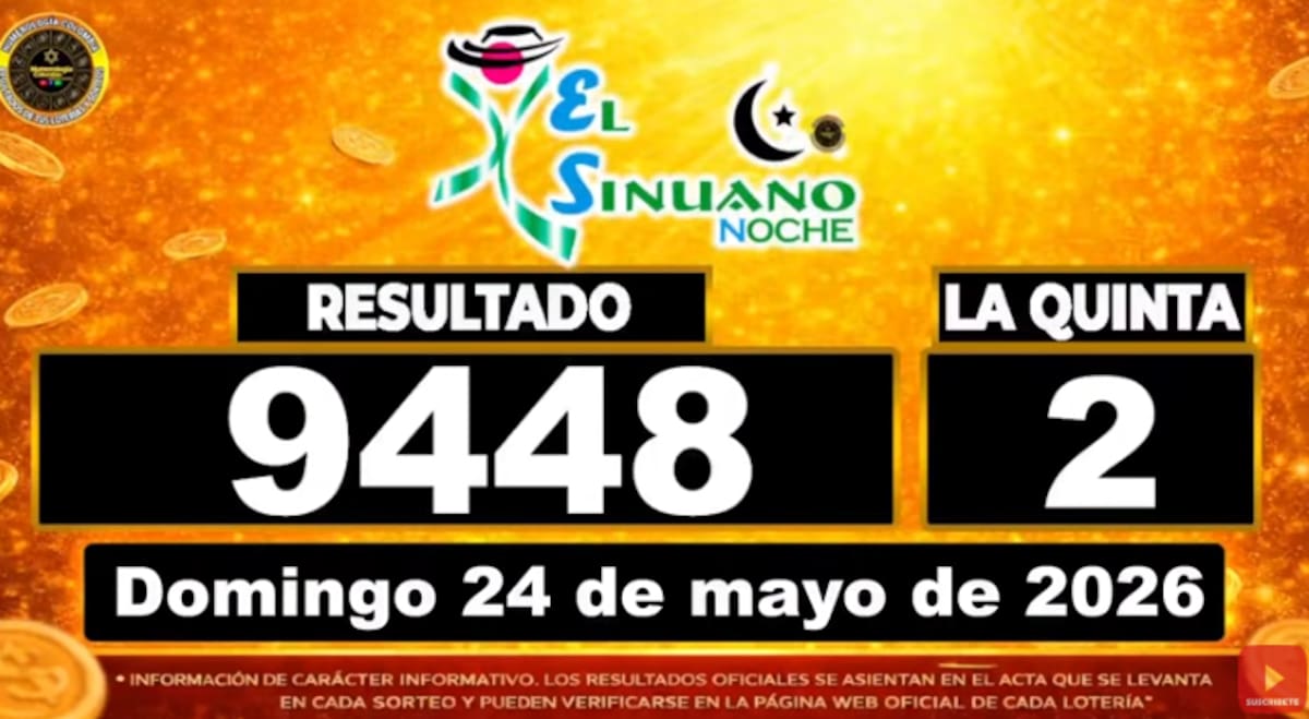 Sinuano Noche 24 de mayo de 2026. // Foto: captura de pantalla
