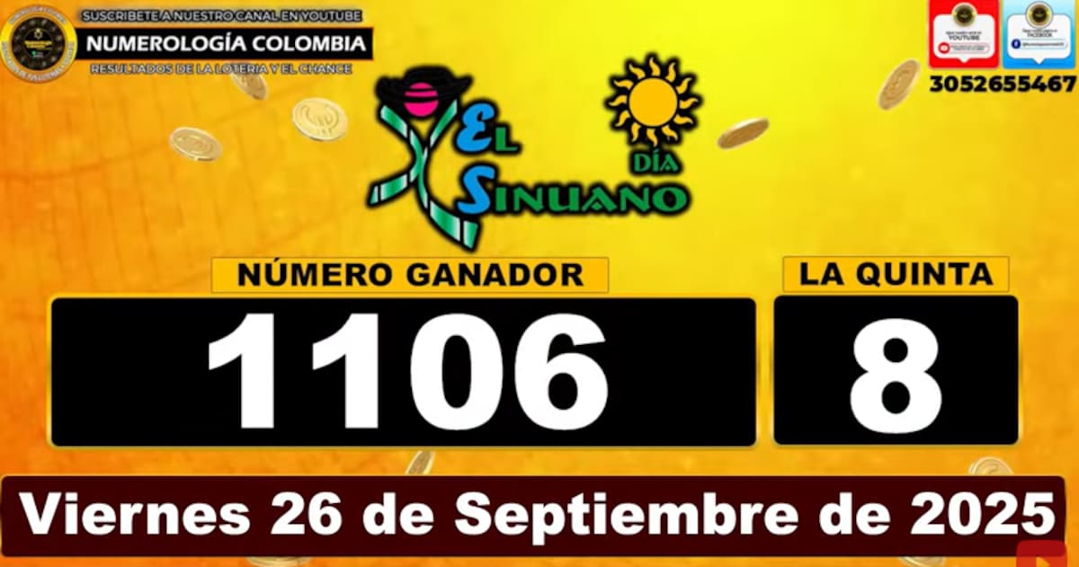 Sinuano Noche 26 de septiembre de 2025. // Foto: captura de pantalla