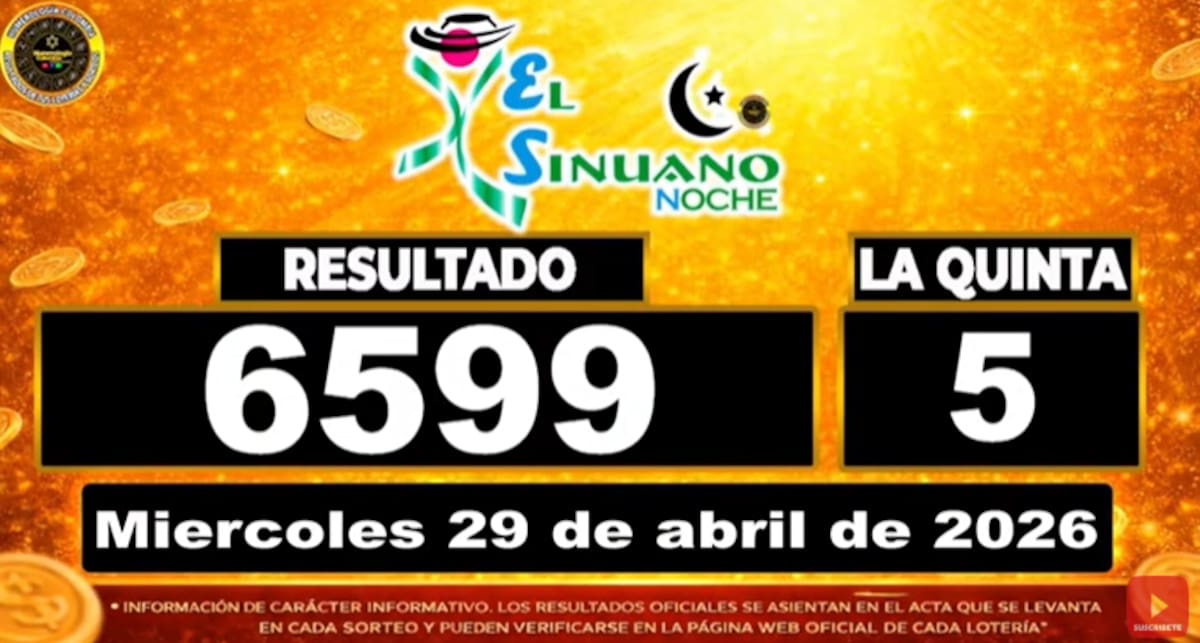 Sinuano Noche 29 de abril de 2026. // Foto: captura de pantalla
