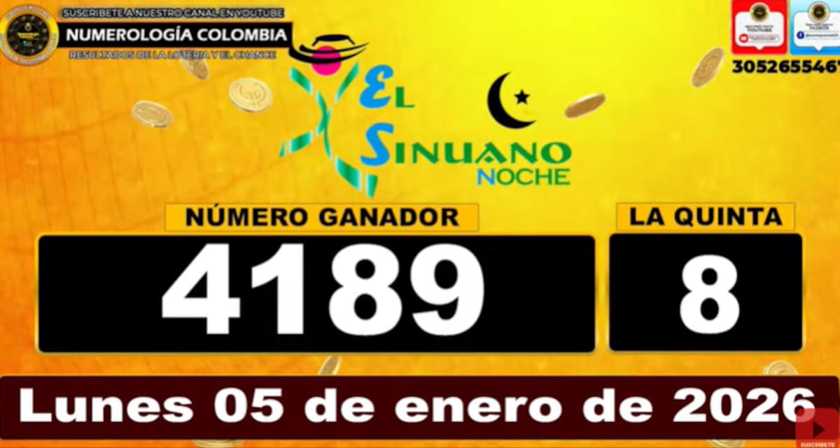 Sinuano Noche 5 de enero de 2026. // Foto: captura de pantalla