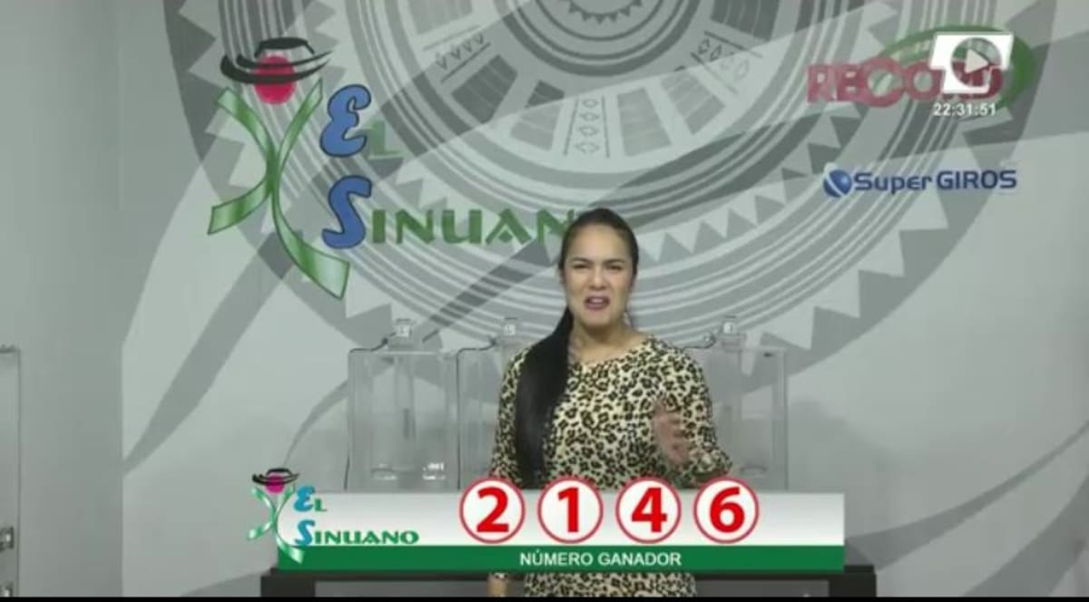 Resultados del Sinuano Noche del sorteo del lunes 2 de septiembre de 2024. // Foto: captura de pantalla