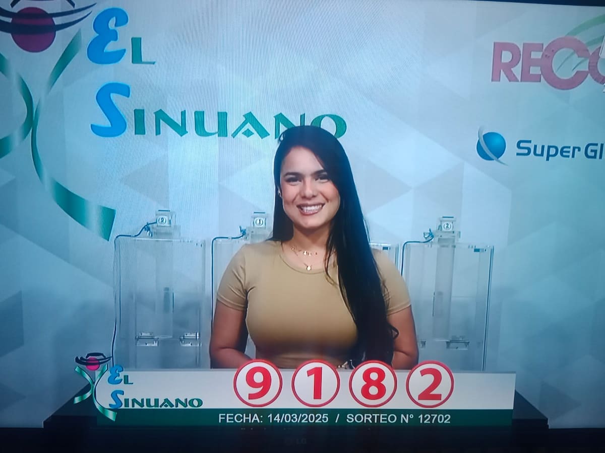 Resultado del sorteo de El Sinuano Noche del viernes 14 de marzo de 2025.