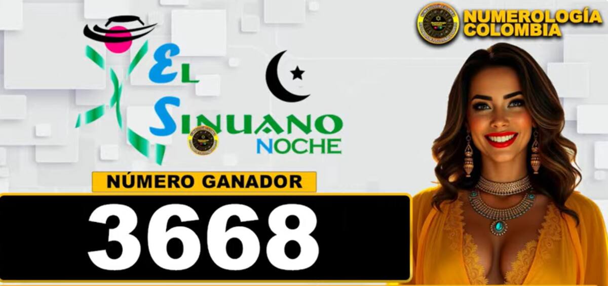 Resultado del sorteo El Sinuano Noche del martes 12 de noviembre de 2024.