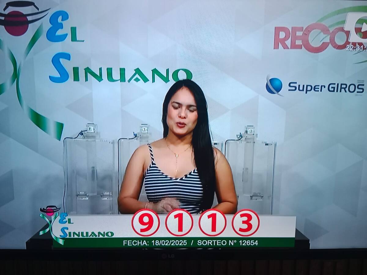 Resultados de El Sinuano Noche del 18 de febrero de 2025.