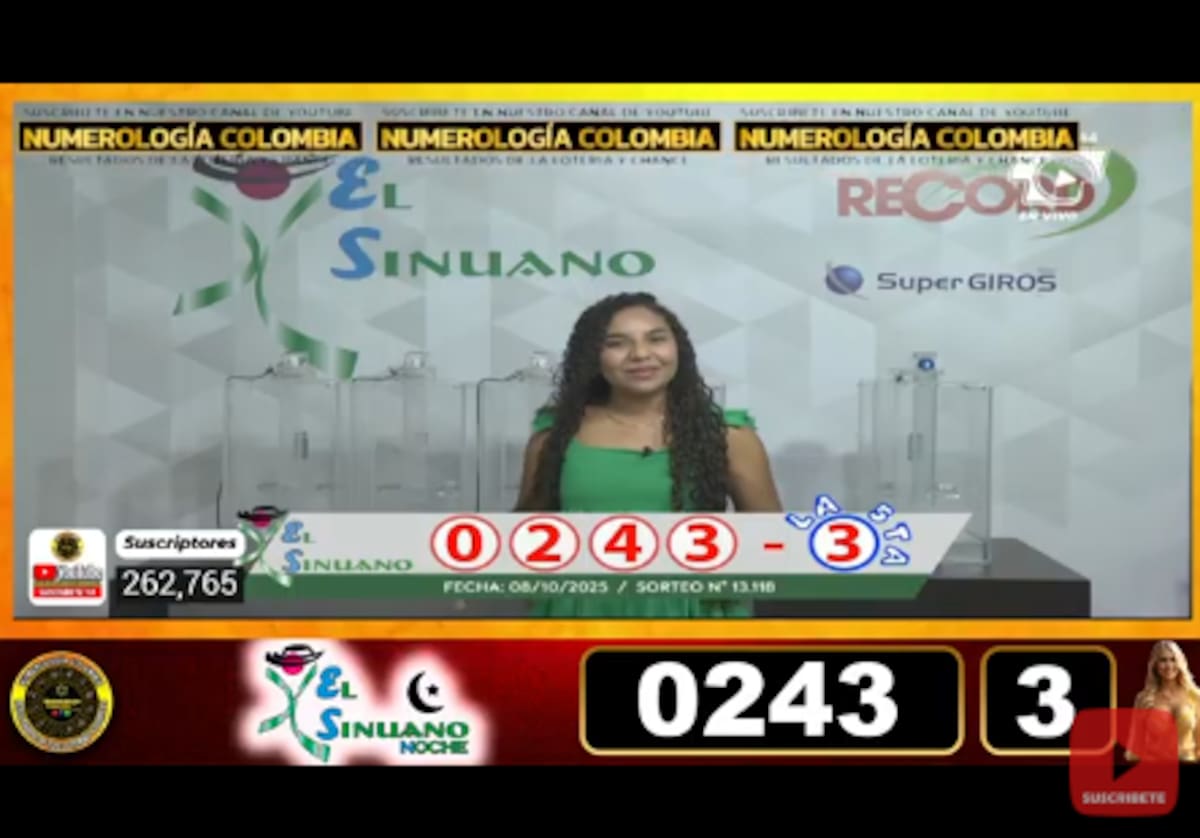 Sinuano Noche del 8 de octubre de 2025.