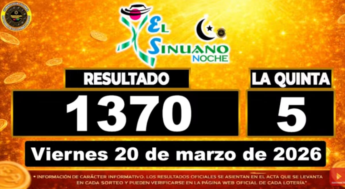 Sinuano Noche del 20 de marzo de 2026. // Foto: captura de pantalla