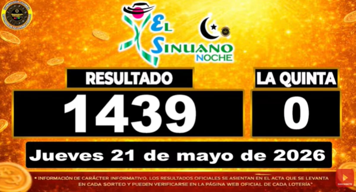Sinuano Noche del 21 de mayo de 2026. // Foto: captura de pantalla