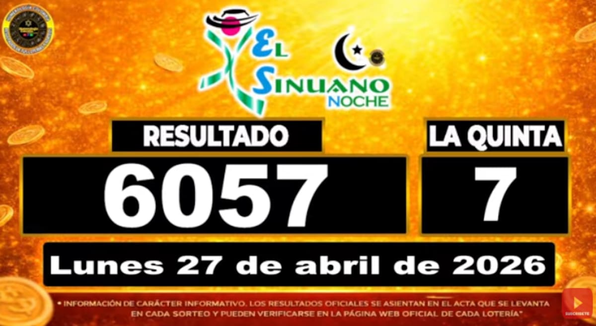 Sinuano Noche del 27 de abril de 2026. // Foto: captura de pantalla