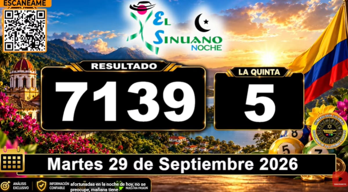 Sinuano Noche del 29 de septiembre de 2026. // Sinuano Noche del 29 de septiembre de 2026.