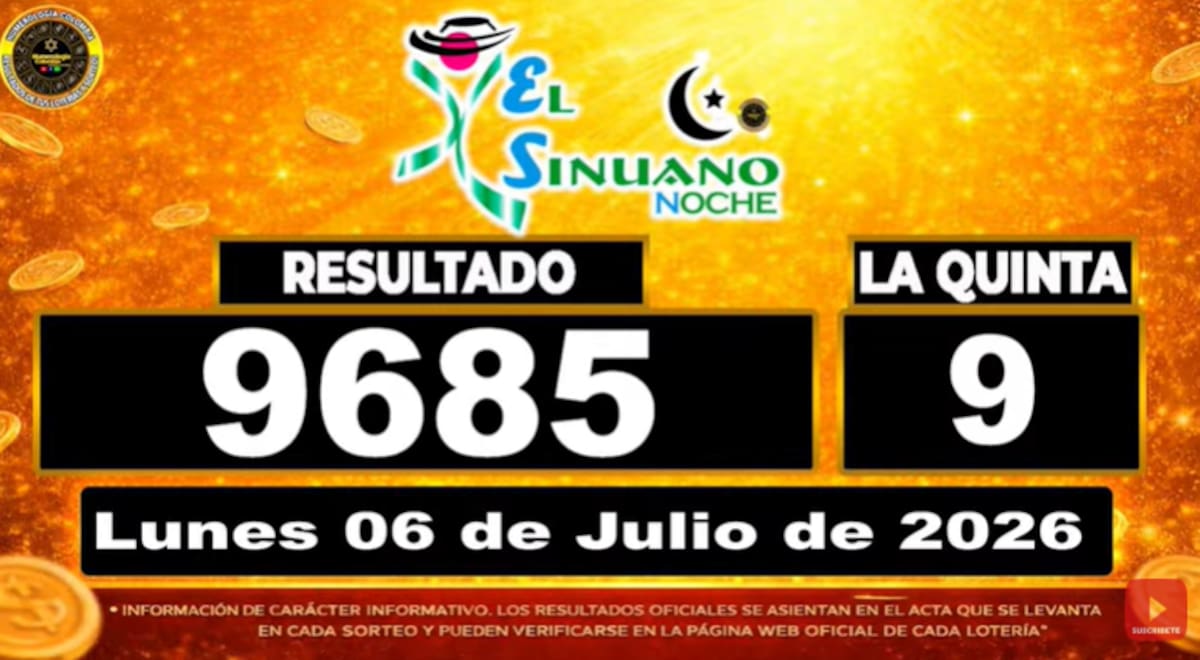 Sinuano Noche del 6 de julio de 2026. // Foto: captura de pantalla