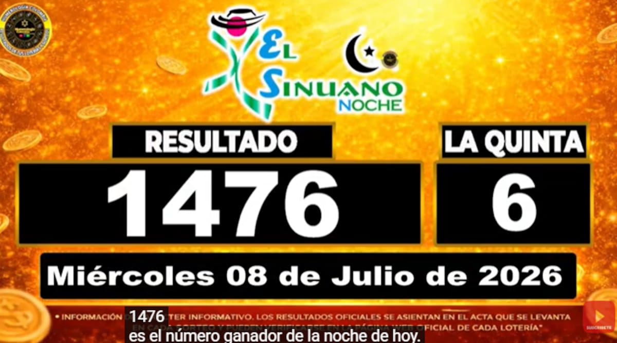 Sinuano Noche del 8 de julio de 2026. // Foto: captura de pantalla
