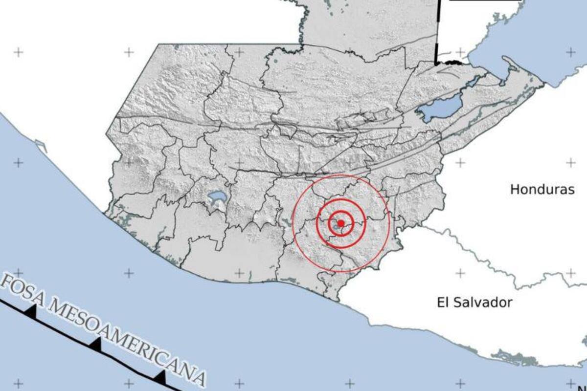 Fuerte sismo de magnitud 6,2 se registró en Guatemala y se sintió en otros dos países
