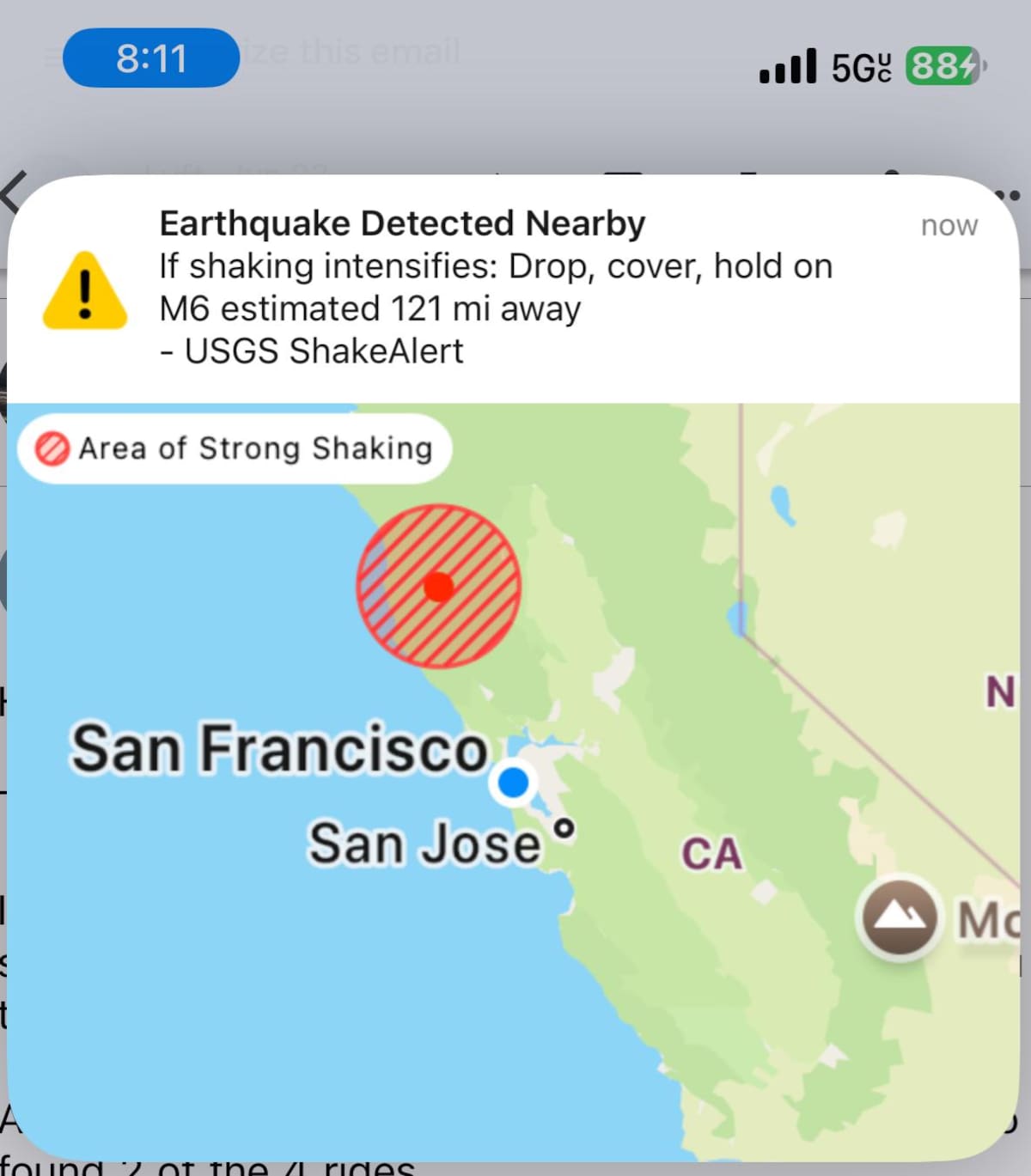 Este jueves 24 de junio se registró un movimiento telúrico en California, EE. UU.. // Foto: captura de pantalla