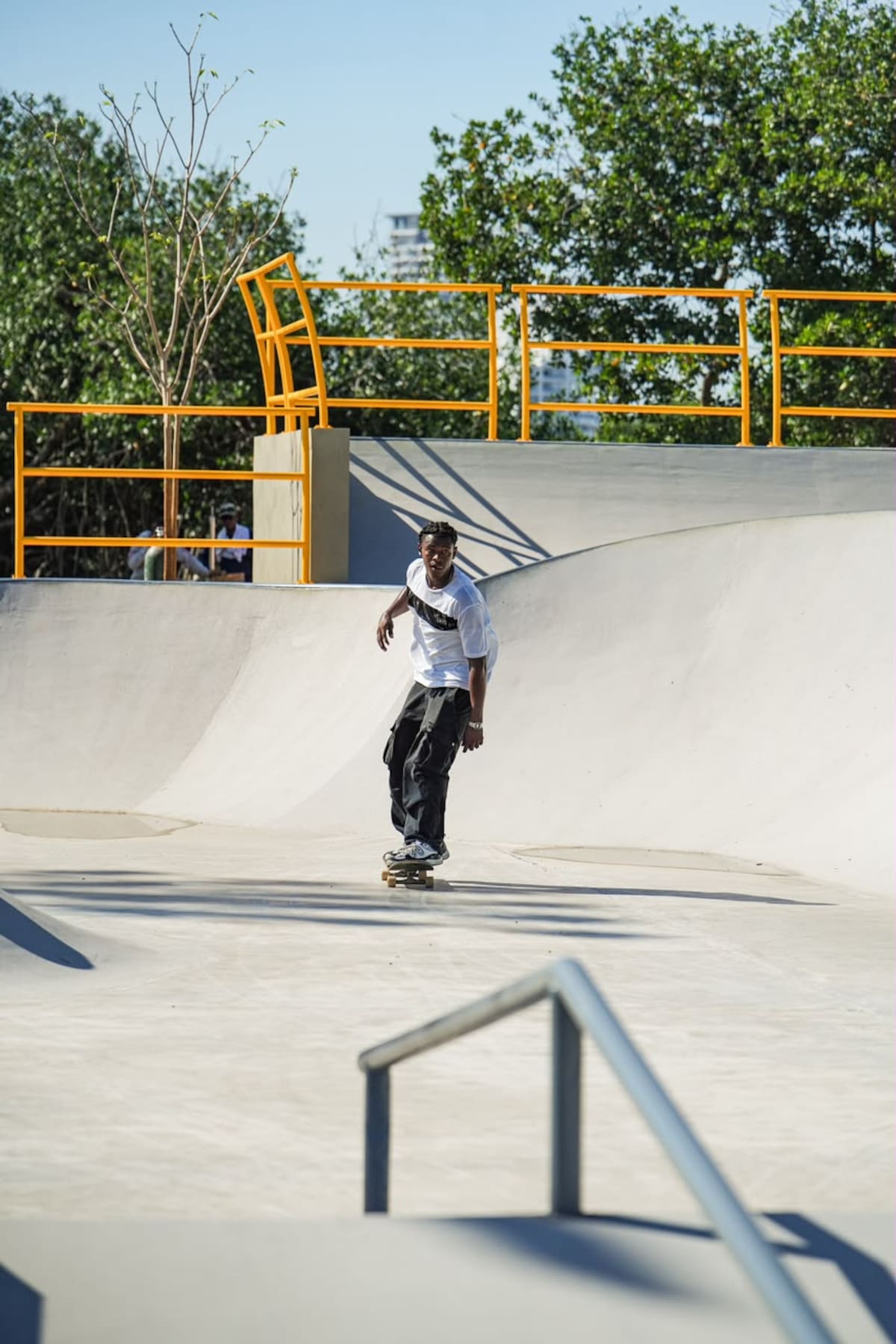 Jarlyng "Chamba" en el skate park del complejo deportivo Nuevo Chambacú // Cortesía: Alcaldía de Cartagena.