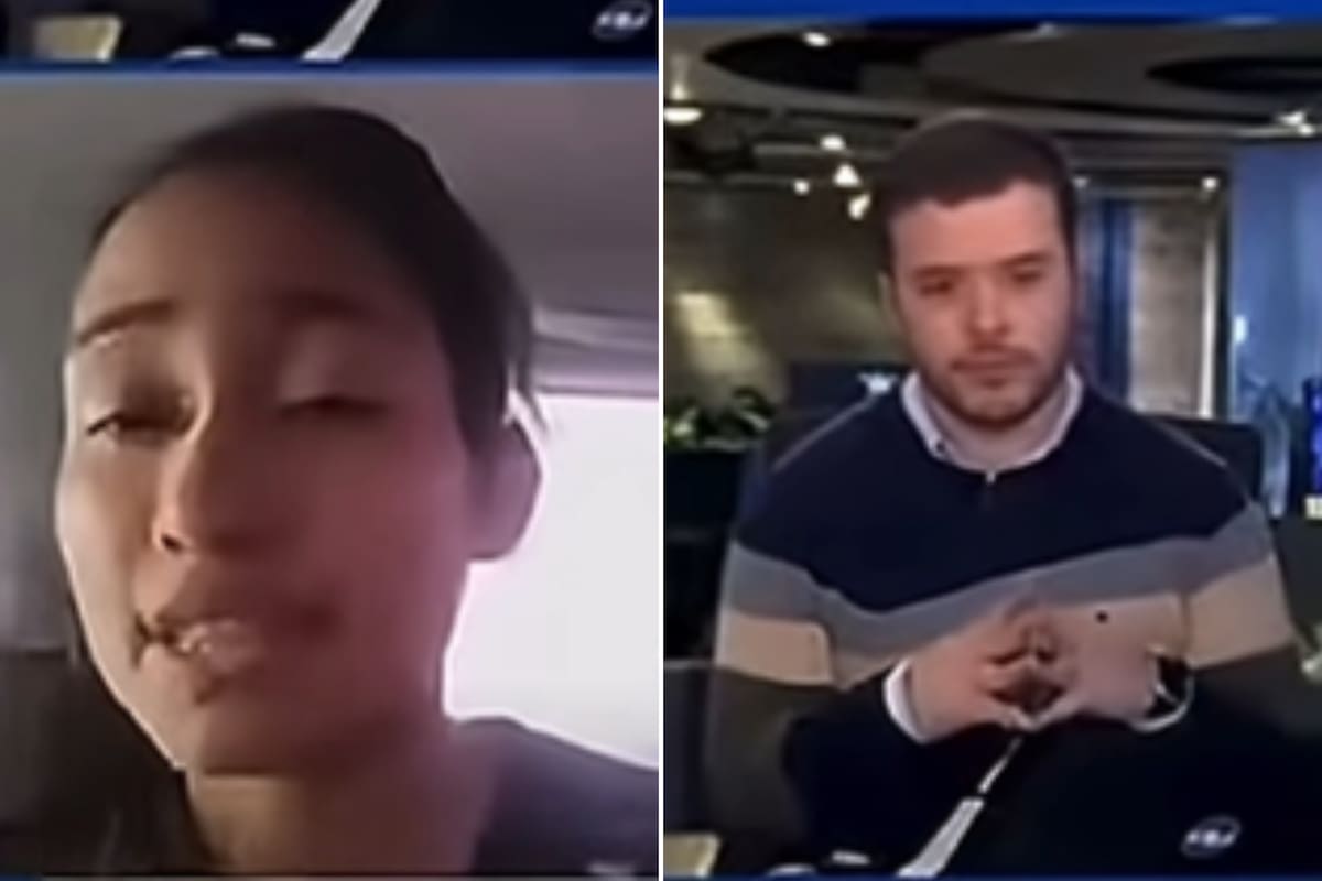 Una mujer se viralizó en redes sociales tras pedir celulares y una computadora tras los terremotos en Venezuela. // Foto: Captura de video de Noticias Caracol.
