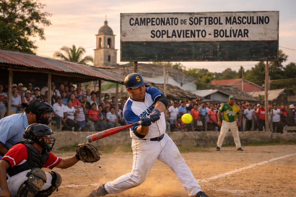 Sóftbol en Soplaviento.//foto IA EL UNIVERSAL