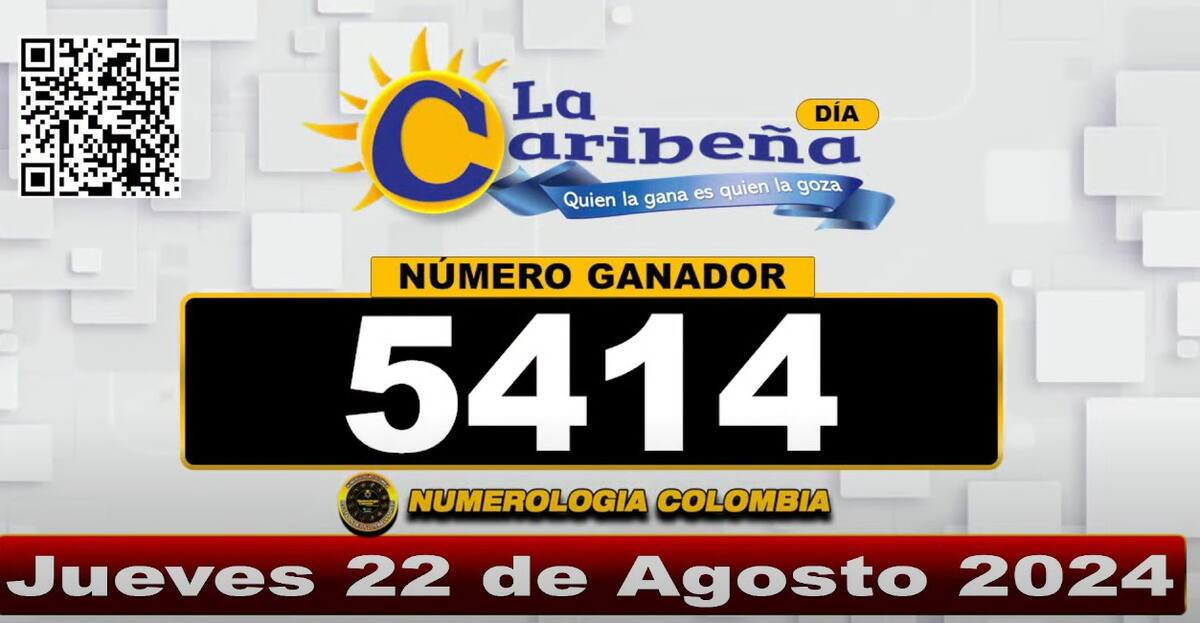Sorteo de La Caribeña día jueves 22 de agosto.
