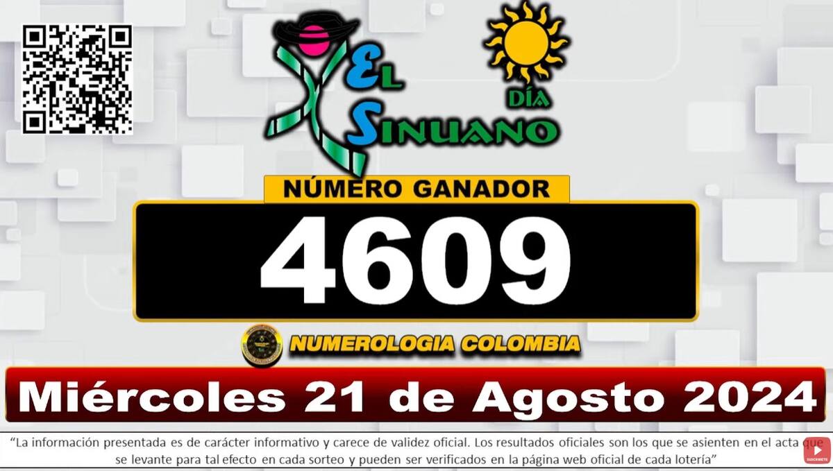 Sorteo del Sinuano 21 de agosto de 2024