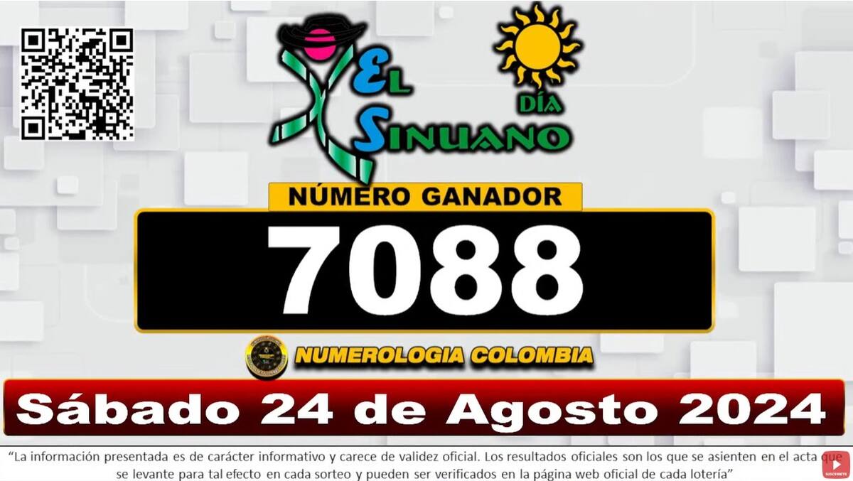 Sorteo del Sinuano sábado 24 de agosto.