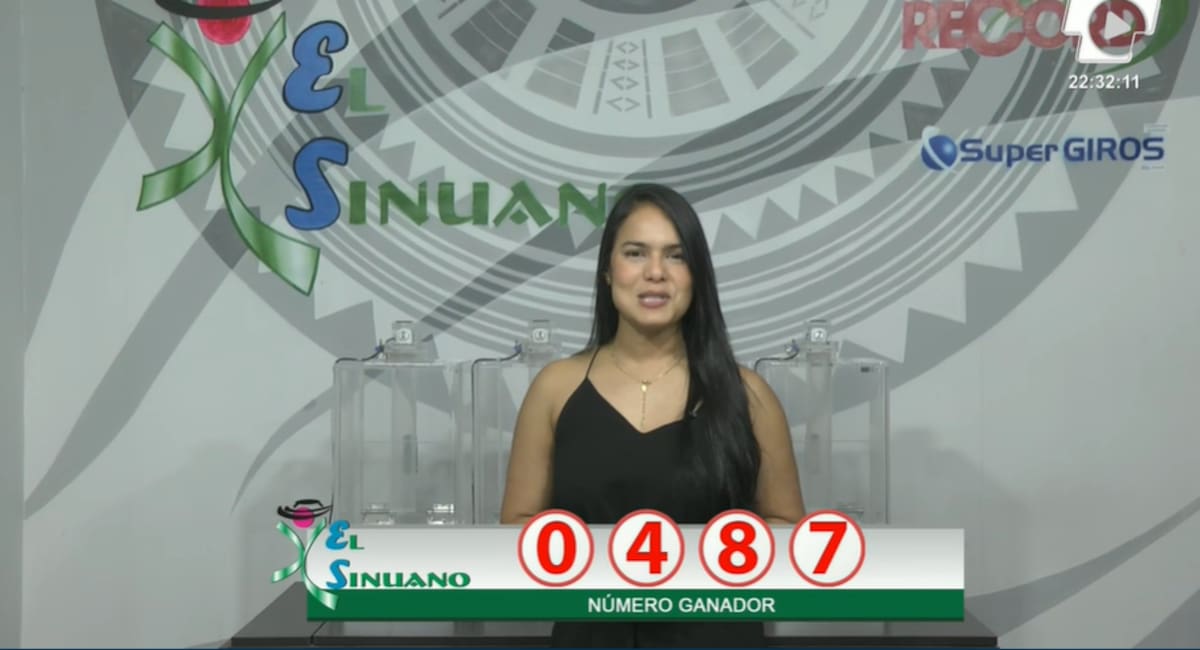 Sorteo El Sinuano Noche 27 de agosto de 2024.