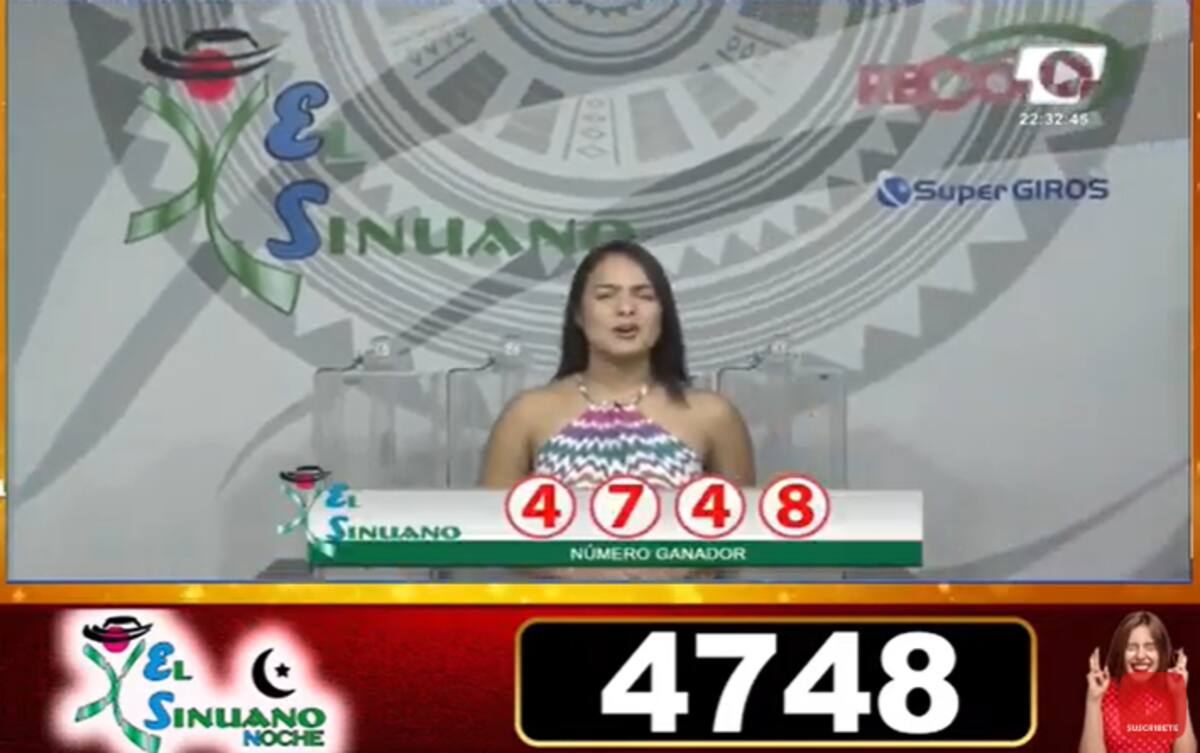 Sorteo El Sinuano Noche 28 de agosto de 2024.