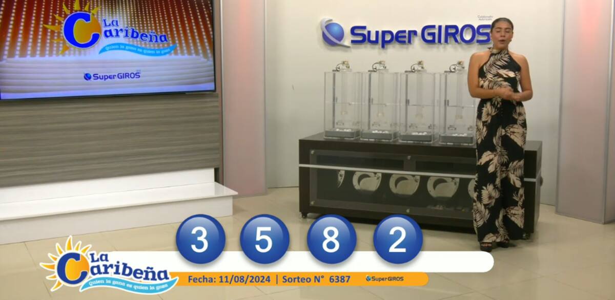 Sorteo La Caribeña Día 11 de agosto de 2024. // Captura de video.
