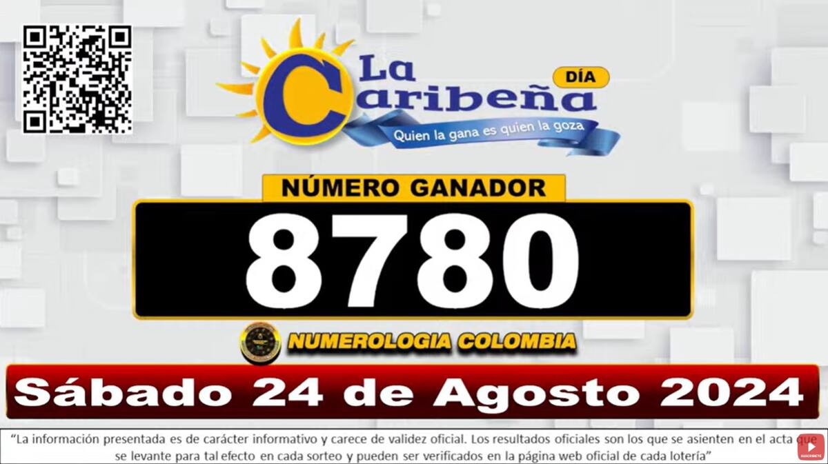 Sorteo La Caribeña del sábado 24 de agosto.