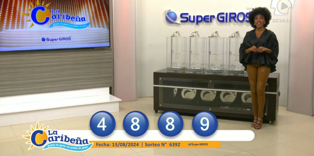 Sorteo La Caribeña Noche del 13 de agosto de 2024. // Captura de video.