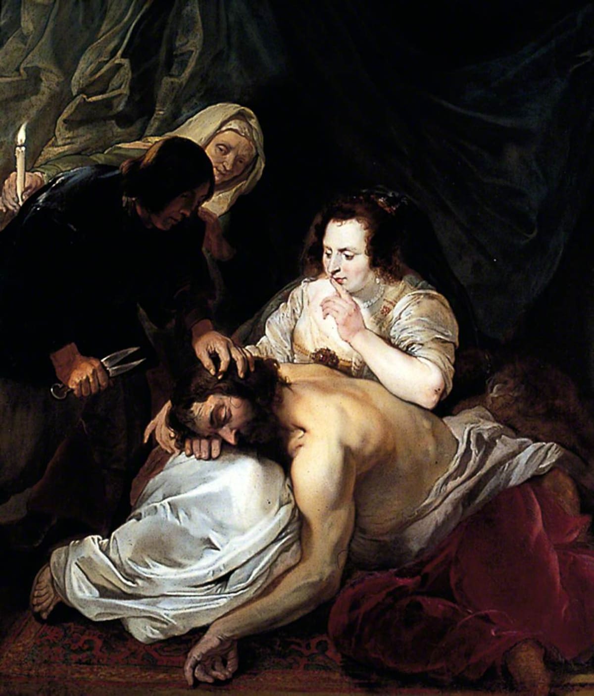 Sansón y Dalila, pintura de Pieter Soutman.