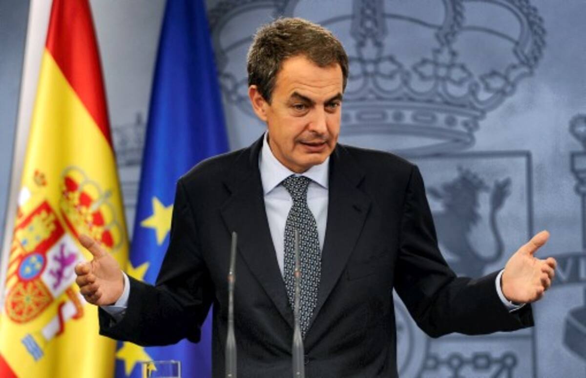 El jefe de gobierno español, José Luis Rodríguez Zapatero, dijo que las elecciones se adelantarán 4 meses, por lo tanto no serán en marzo de 2012. AFP PIERRE-PHILIPPE MARCOU