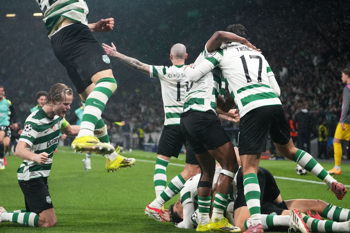 Sporting Lisboa remontó a Bodo/Glimt en la Champions League y se metió en los cuartos de final. //Foto, AP: Ana Brigida
