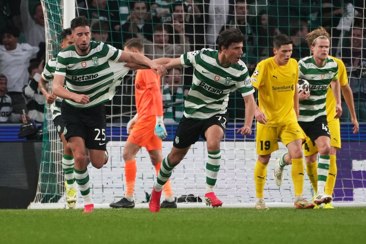 Sporting Lisboa logró una espectacular remontada contra Bodo/Glimt en la Champions League. //Foto, AP: Ana Brigida