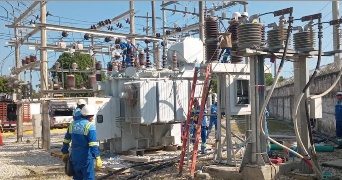 La empresa Air-e Intervenida anuncia que esta domingo estará realizando trabajos de mantenimiento en la subestación eléctrica de Baranoa.//Cortesía.
