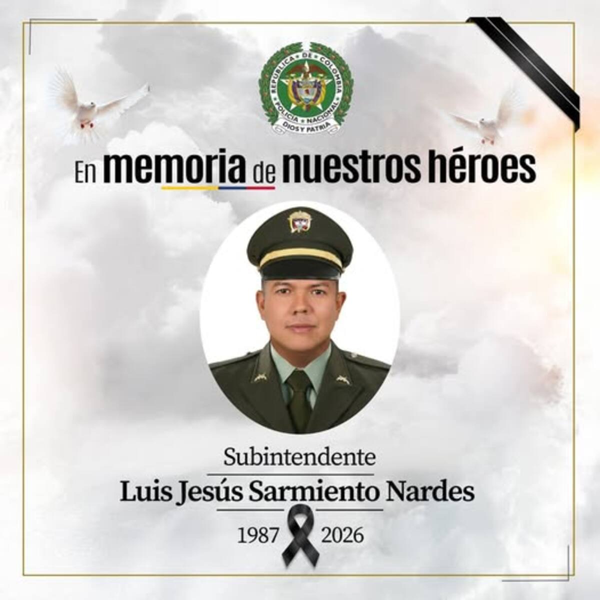 Subintendente Luis Jesús Sarmiento Nardes, asesinado en Cúcuta.