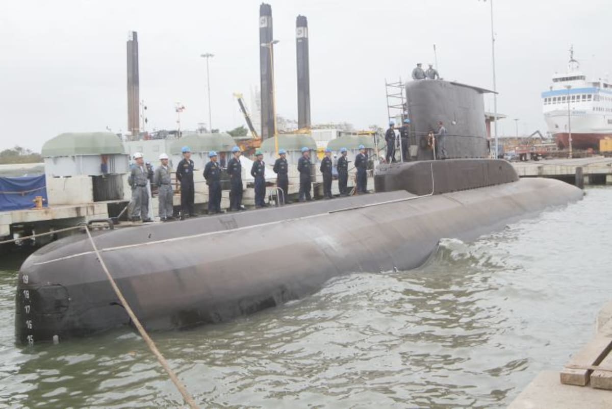 El submarino ARC “Tayrona” está en etapa de pruebas para volver al mar. Julio Castaño