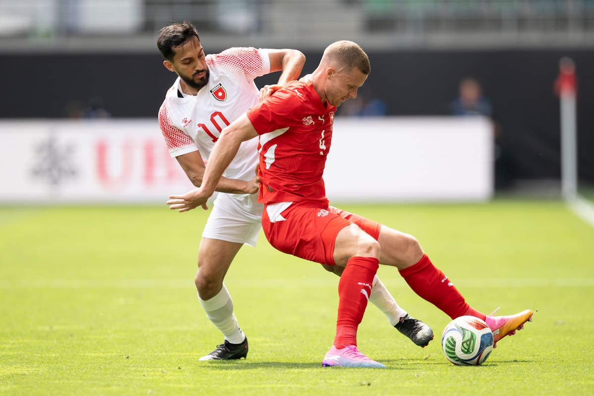 Suiza goleó a Jordania en un amistoso previo al Mundial. //Foto, EFE: GIAN EHRENZELLER