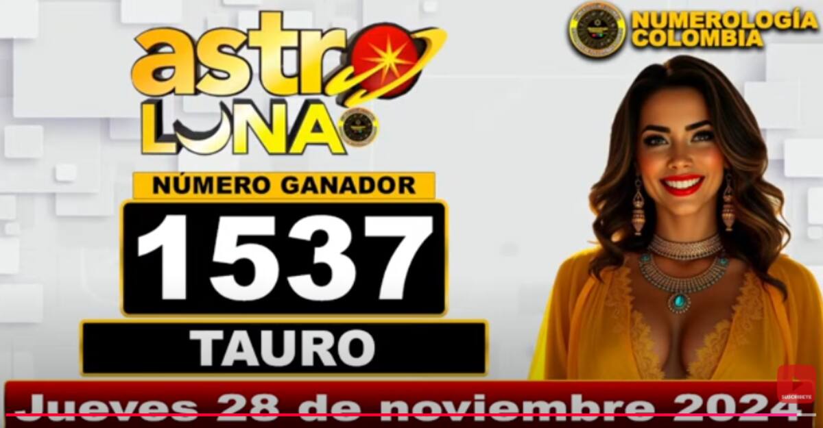 Resultado de Super Astro Luna jueves 28 de noviembre.