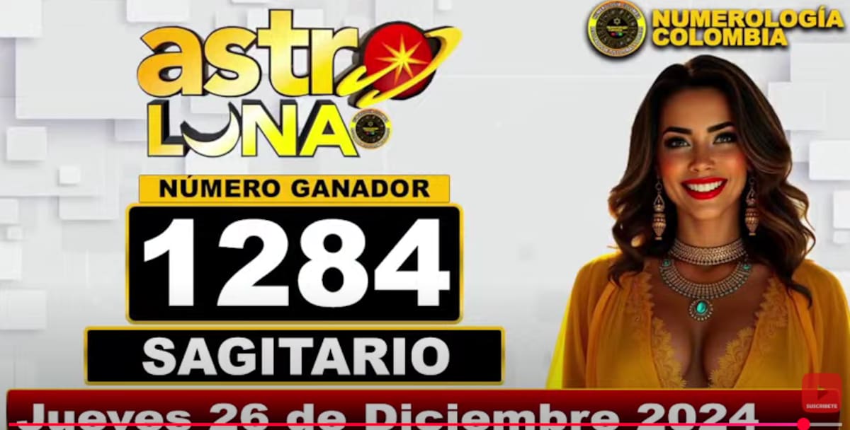 Resultado de Super Astro Luna jueves 26 de diciembre.