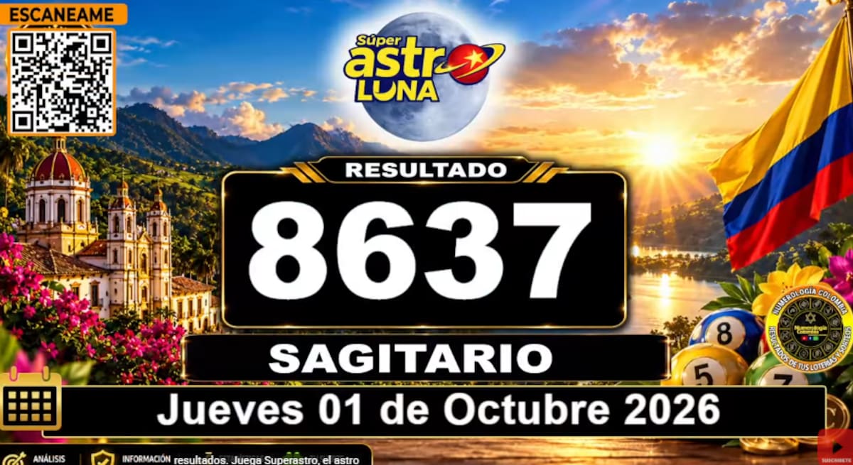 Super Astro Luna del 1 de octubre de 2026. // Foto: captura de pantalla del canal de YouTube @NumerologíaColombia.