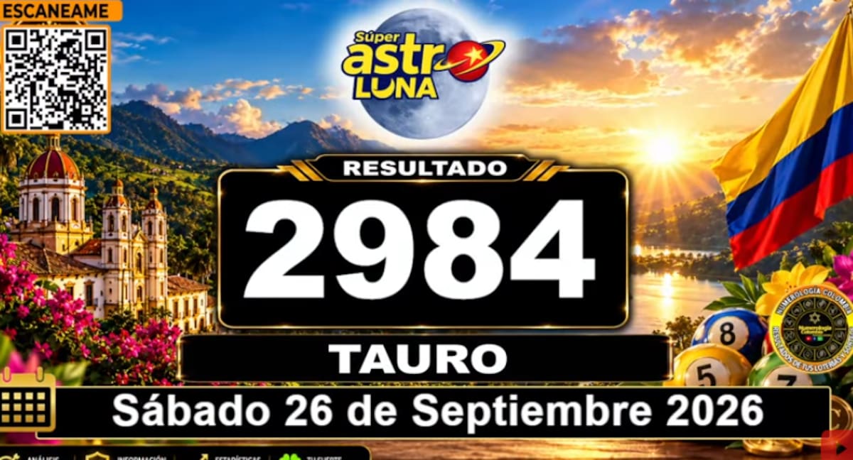 Super Astro Luna del 26 de septiembre de 2026. // Foto: captura de pantalla del canal de YouTube @NumerologíaColombia.