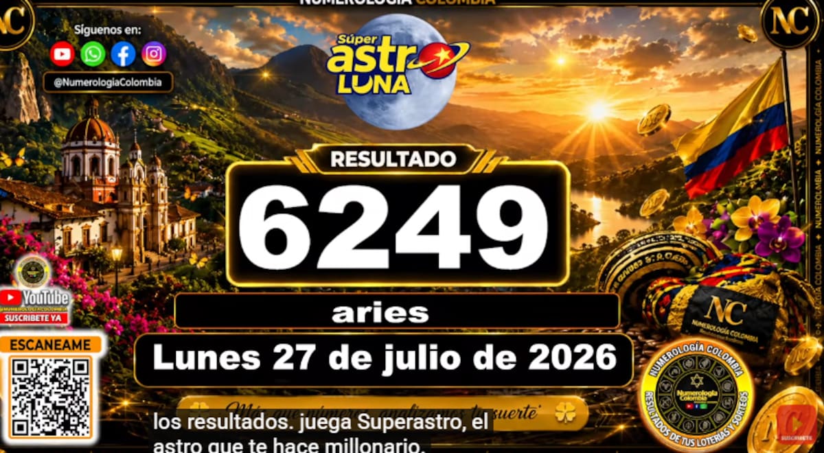 Super Astro Luna del 27 de julio de 2026. // Foto: captura de pantalla del canal de YouTube @NumerologíaColombia.