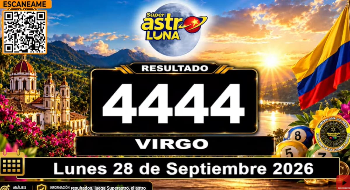 Super Astro Luna del 28 de septiembre de 2026. // Foto: captura de pantalla del canal de YouTube @NumerologíaColombia.
