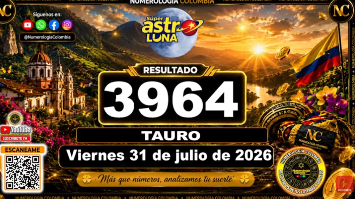 Super Astro Luna del 31 de julio de 2026. // Foto: captura de pantalla del canal de YouTube @NumerologíaColombia.