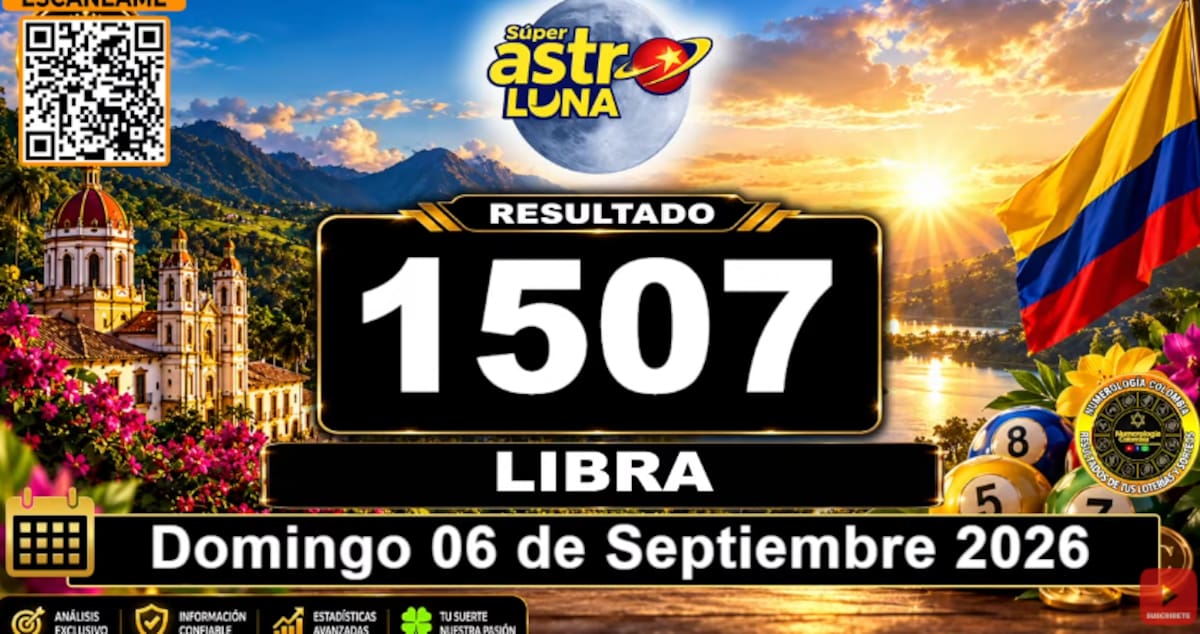 Super Astro Luna del 6 de septiembre de 2026. // Foto: captura de pantalla del canal de YouTube @NumerologíaColombia.