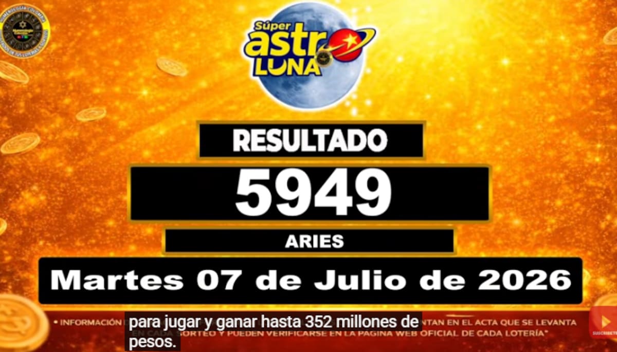Super Astro Luna del 7 de julio de 2026. // Foto: captura de pantalla del canal de YouTube @NumerologíaColombia.